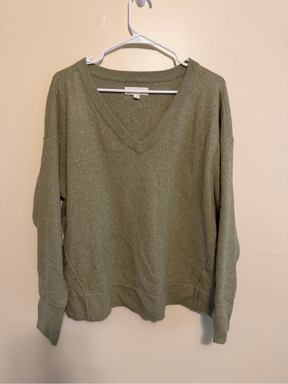 Lucky Brand Olive Green V-Neck Sweater